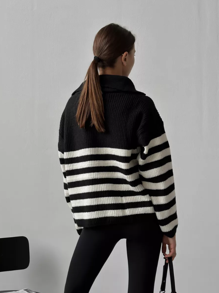 Vanguard Striped Turtleneck Sweater