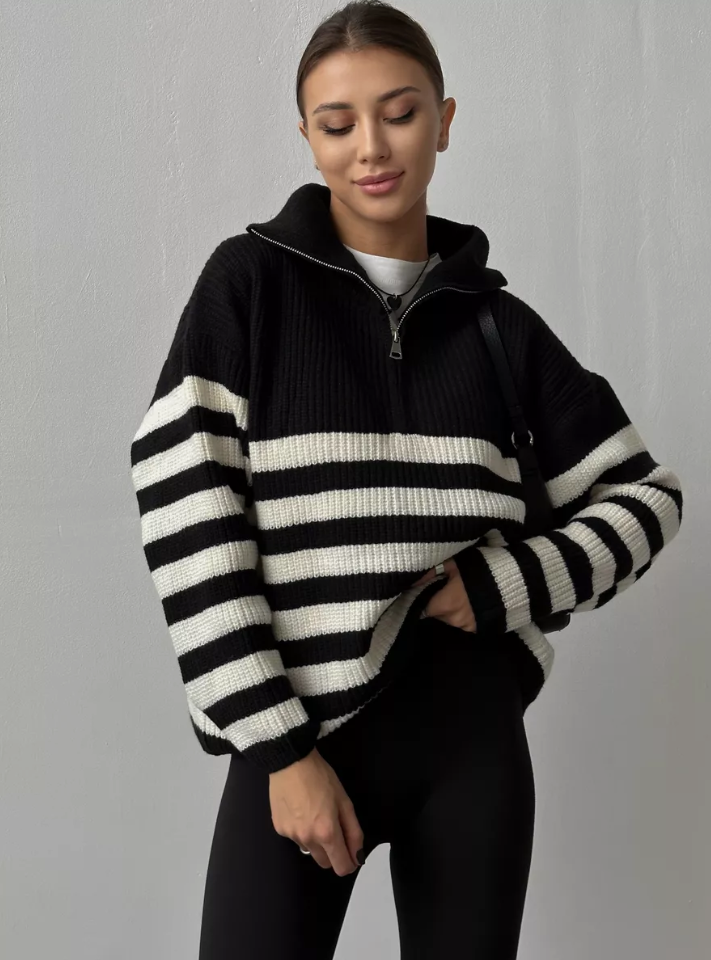 Vanguard Striped Turtleneck Sweater