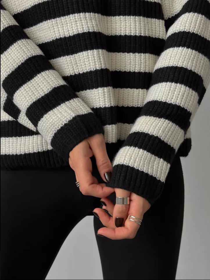 Vanguard Striped Turtleneck Sweater