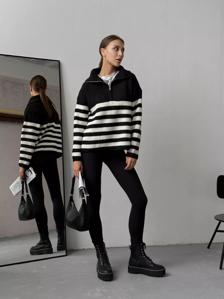 Vanguard Striped Turtleneck Sweater