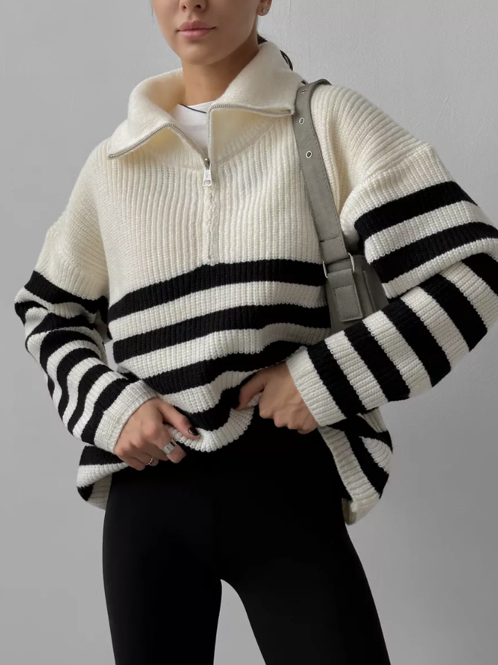 Vanguard Striped Turtleneck Sweater