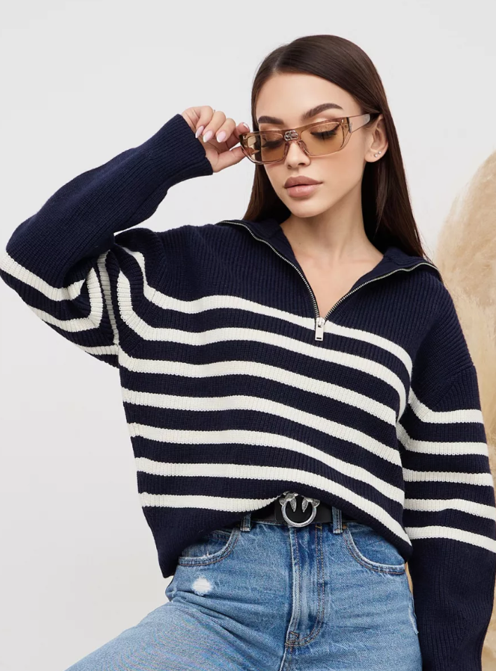 Vanguard Striped Turtleneck Sweater