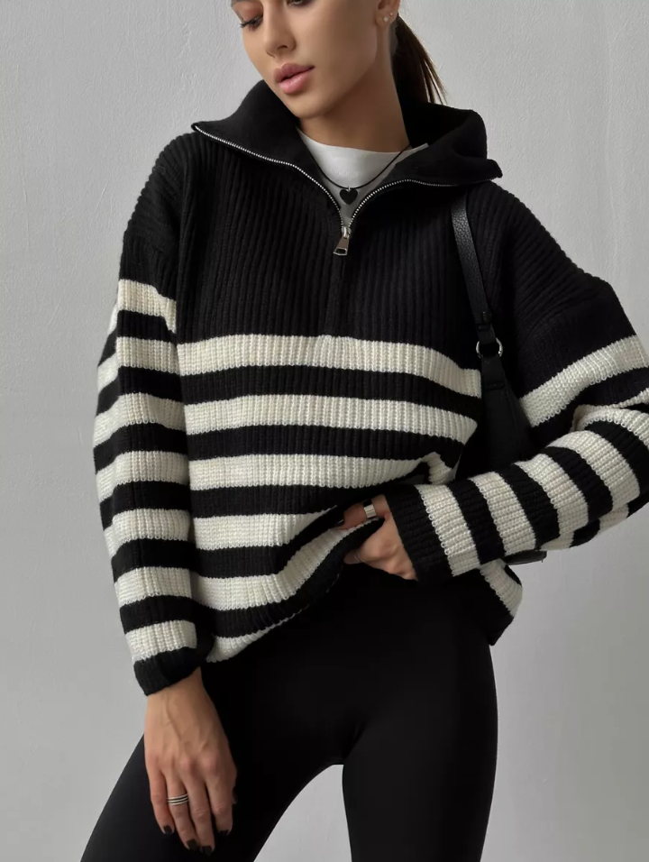 Vanguard Striped Turtleneck Sweater