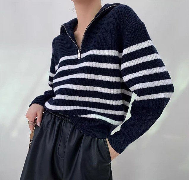 Vanguard Striped Turtleneck Sweater