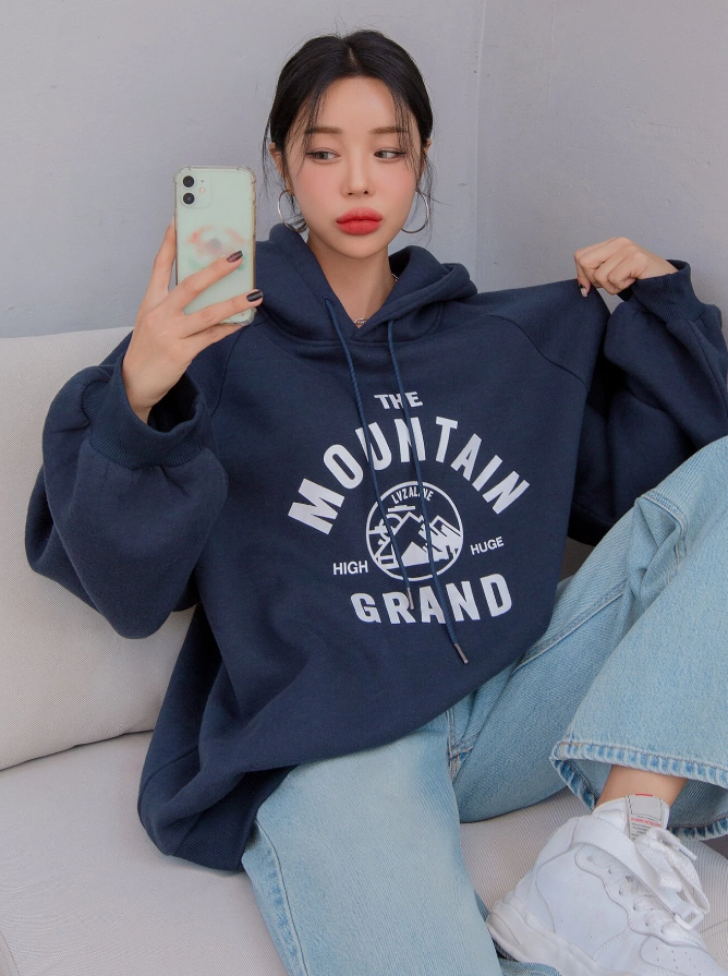 Women's Oversized Printed Hoodie