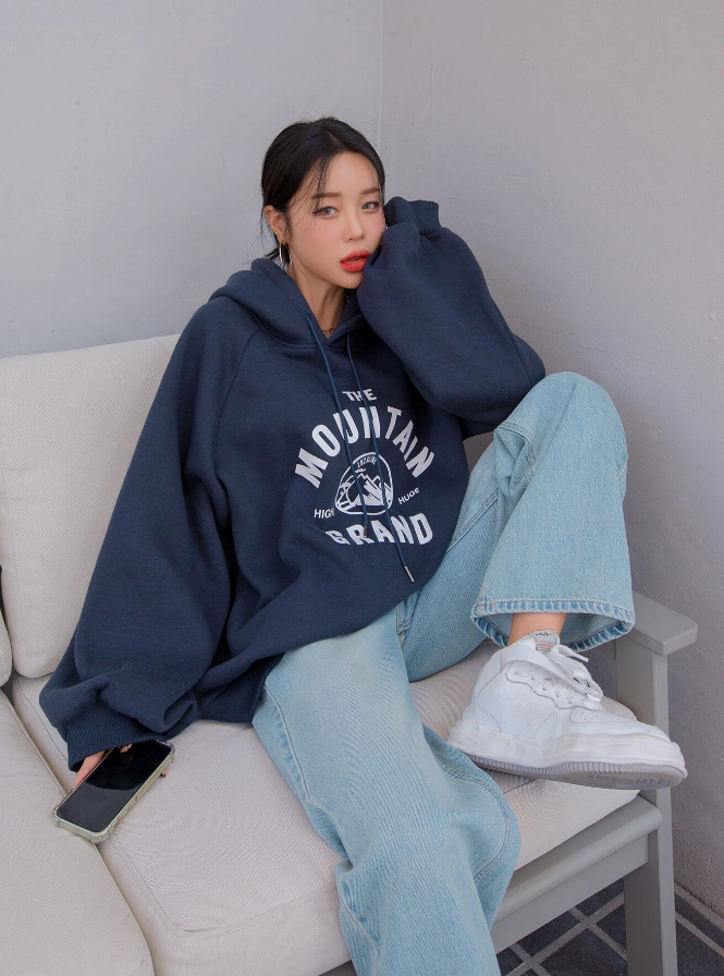 Women's Oversized Printed Hoodie