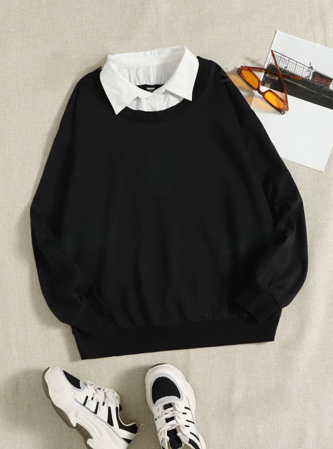 Sweatshirt With Collar