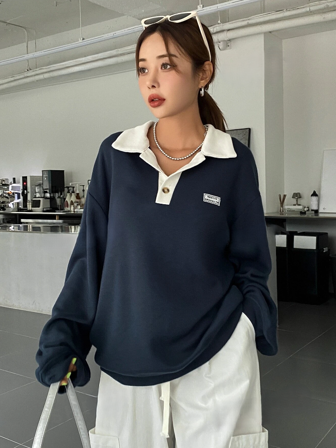 Polo Neck Sweatshirt