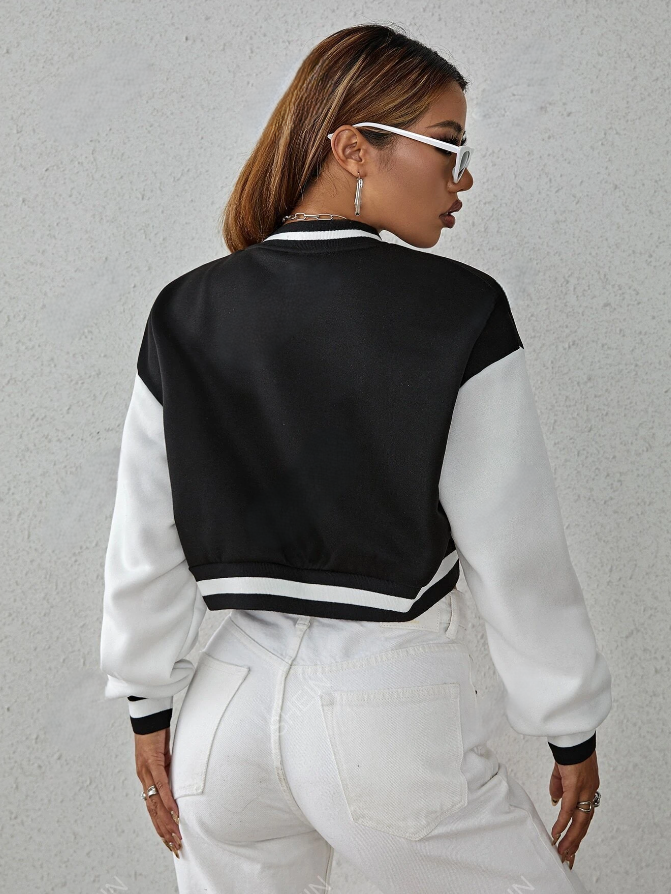 Laileron Cropped Baseball Jacket