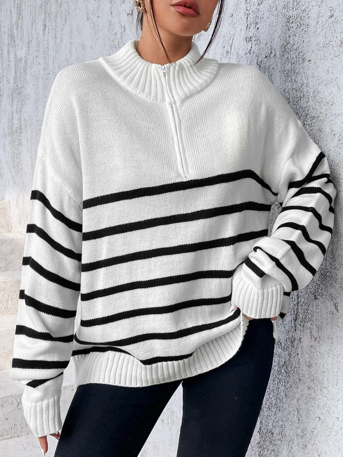 Farai Stripe Half Zip Sweater