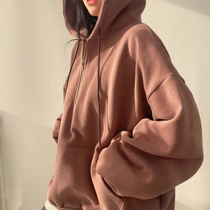 Women's Thicken Half-Zip Hoodie